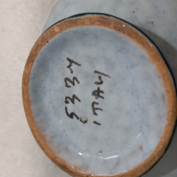 Vintage Italian Pottery Dish W/ Cactus Flower Design RF - Picture 4 of 8